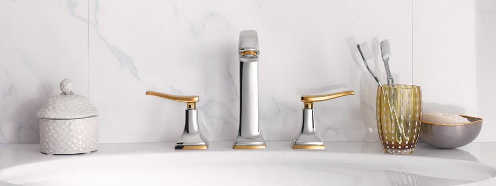 Bespoke Bathroom Arrangement - Gold and Silver Tap